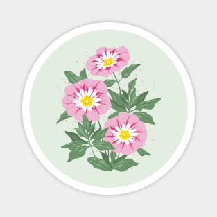 Pink Bindweed Flowers Magnet